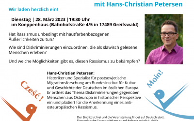„perspektywa“ lädt zu Diskussion über antislawischen Rassismus mit Historiker Hans-Christian Petersen ein