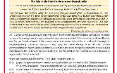 Tag der Demokratiegeschichte 2026 in Neubrandenburg